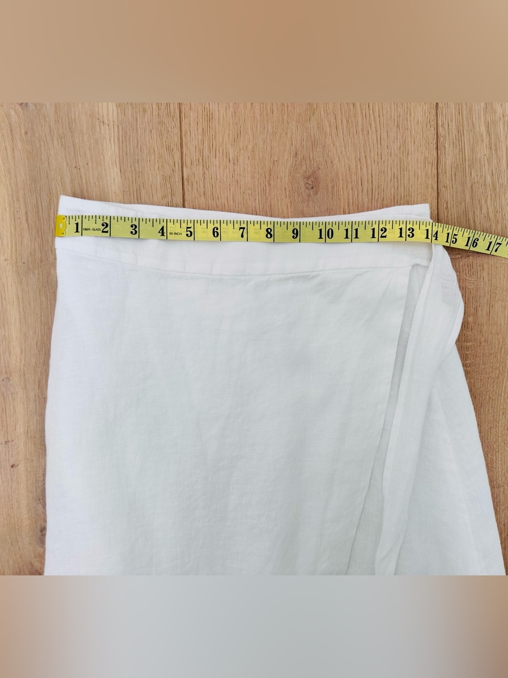 J. Crew White Linen Wrap Midi Skirt with Flounce Hem - Picture 9 of 10